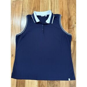Lady Hagen Pique Rib Trim Sleeveless Golf‎ Polo XXL